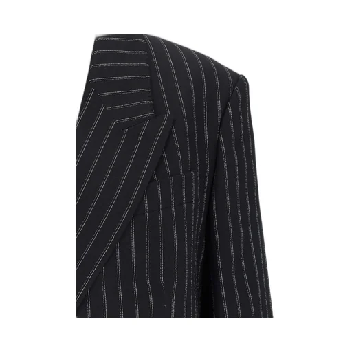 Striped Double-Breasted Blazer