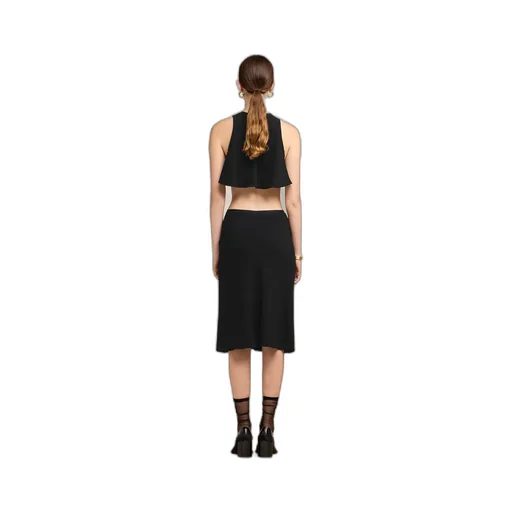 Mid Rise Pencil Midi Skirt