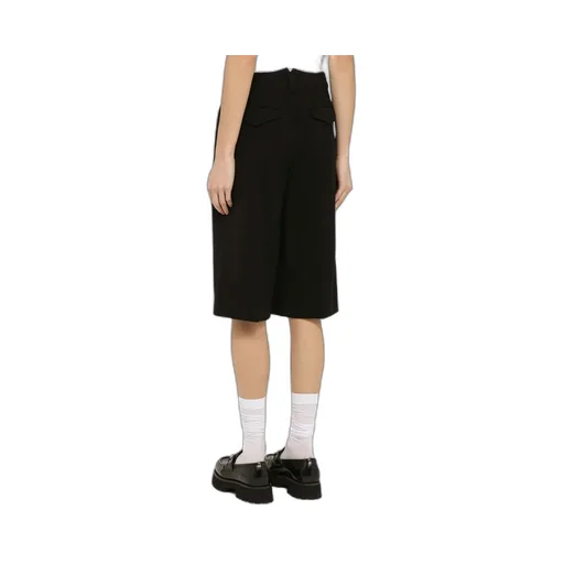 Faille High-Waist Knee-Length Shorts