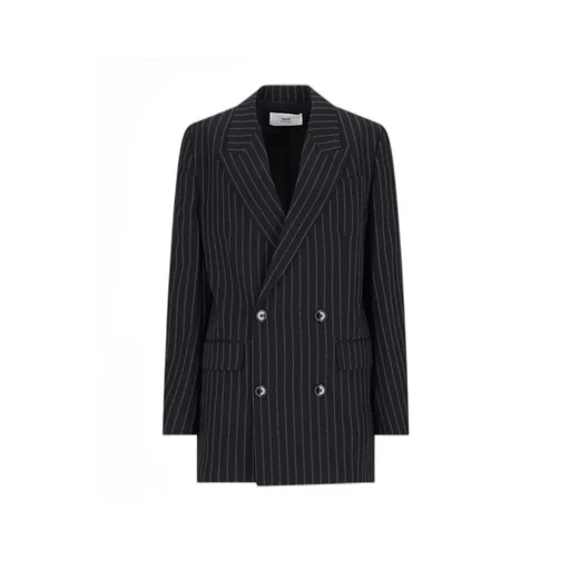 Striped Double-Breasted Blazer