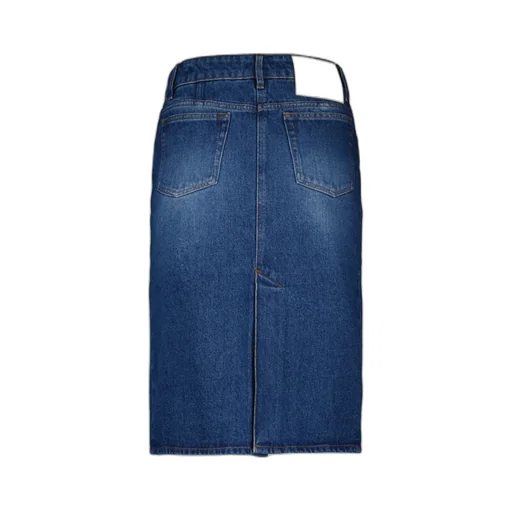 Logo Patch Denim Skirt