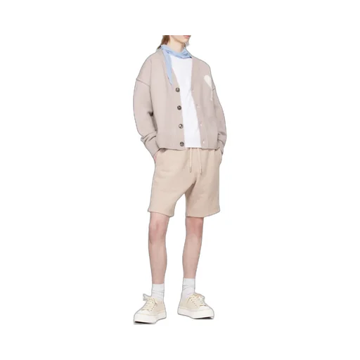 Logo Embroidered Drawstring Knitted Shorts
