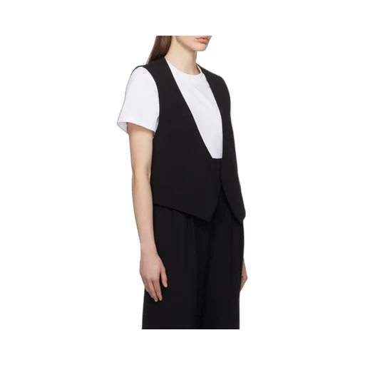 Open-Front V-Neck Waistcoat