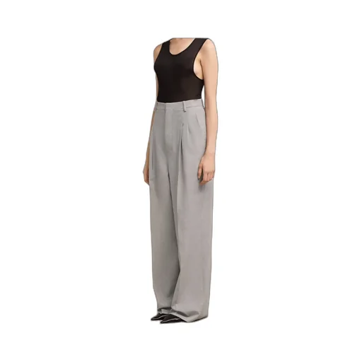 Pleated Wide-Leg Palazzo Pants