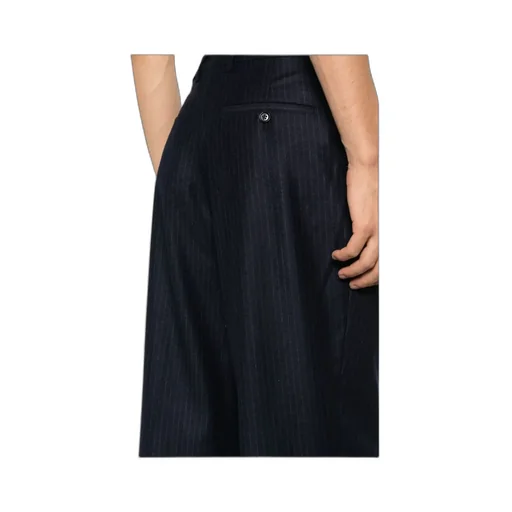 Belt-Loop Striped Casual Pants