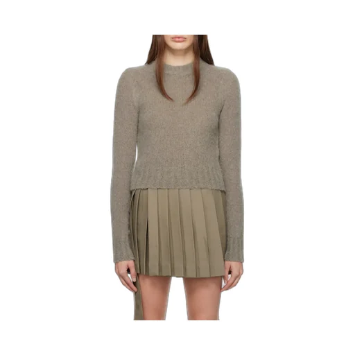 Brushed Crewneck Knitted Jumper