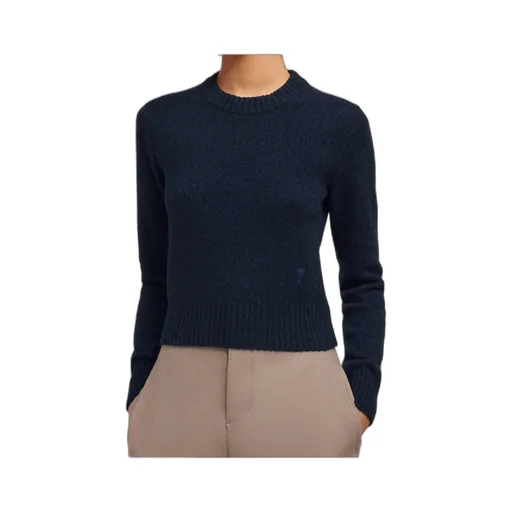 Long-Sleeved Crewneck Knitted Jumper