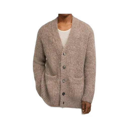 V-Neck Ribbed Cardigan