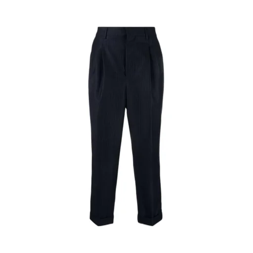 Belt-Loop Striped Casual Pants
