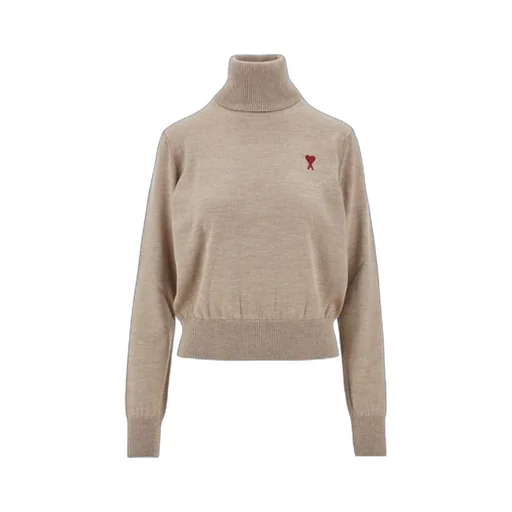 Ami De Coeur High Neck Knitted Jumper