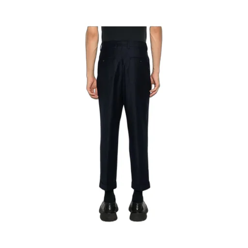 Belt-Loop Striped Casual Pants