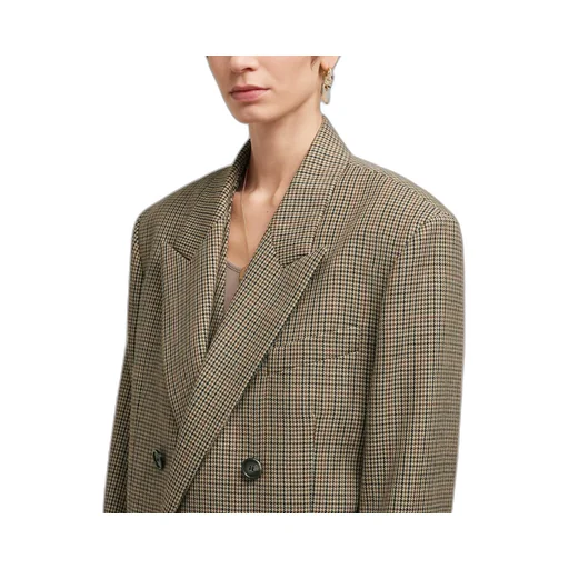 Houndstooth Double Breasted Blazer