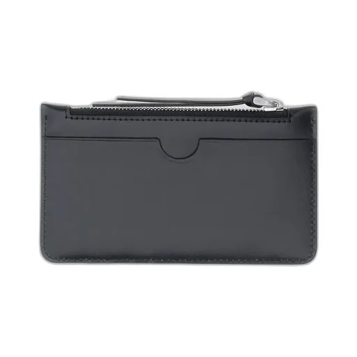 Logo-Printed Zipped Cardholder