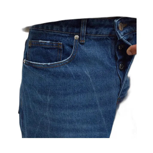 Logo Patch Used Effect Jeans