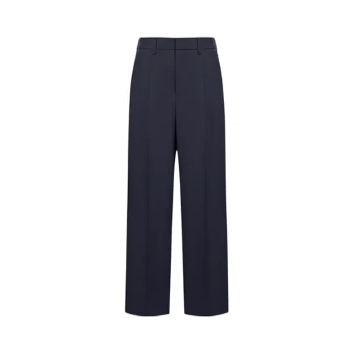 Pleat Detailed Straight-Leg Trousers