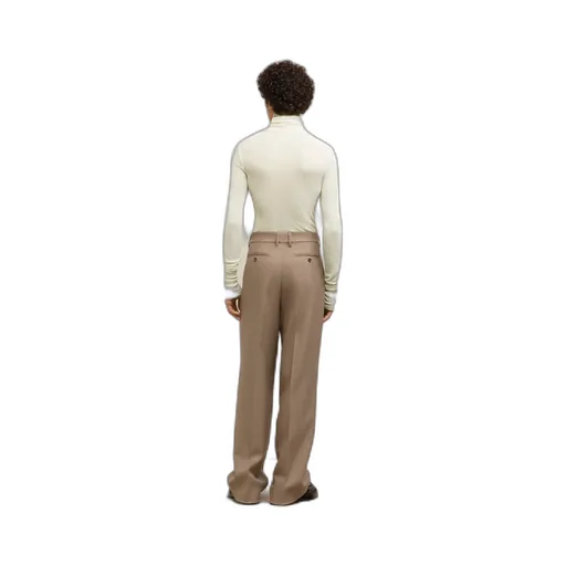 Semi-Sheer Roll-Neck Ribbed-Knit Jumper