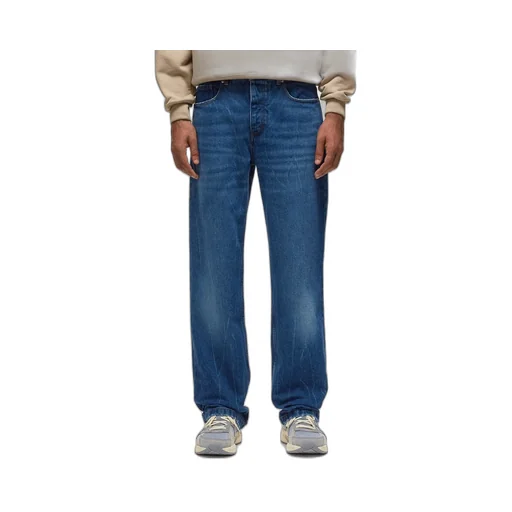 Logo Patch Used Effect Jeans