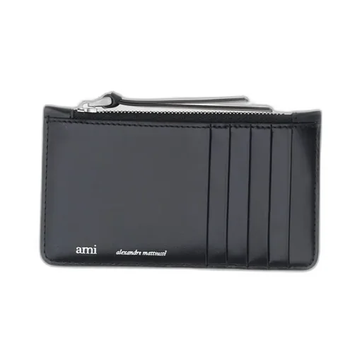 Logo-Printed Zipped Cardholder