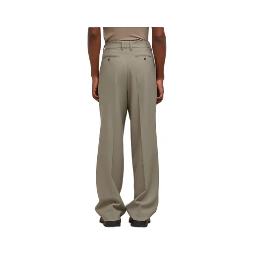 Pleat Detailed Straight-Leg Trousers