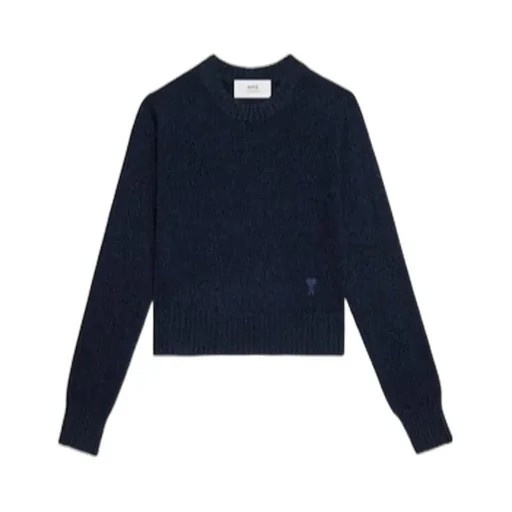 Long-Sleeved Crewneck Knitted Jumper
