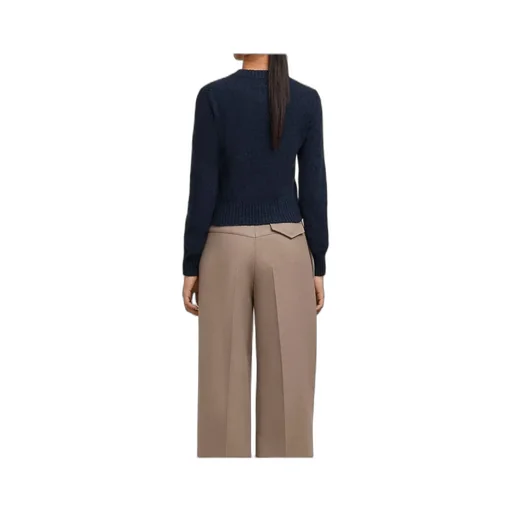 Long-Sleeved Crewneck Knitted Jumper