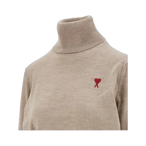 Ami De Coeur High Neck Knitted Jumper