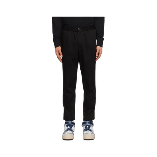 Cropped Tapered Straight Hem Trousers