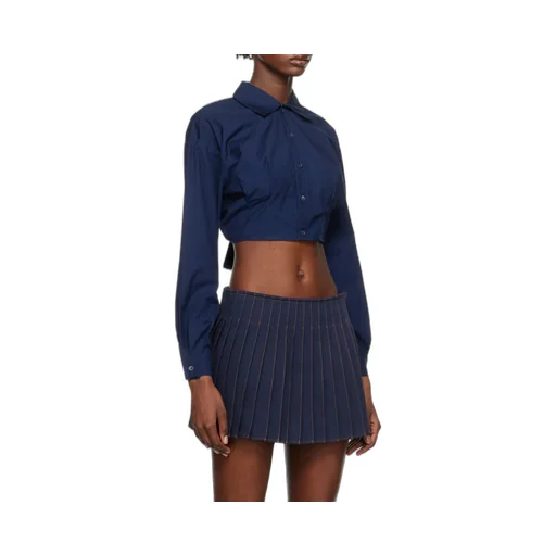 Long-Sleeved Cropped Shirt