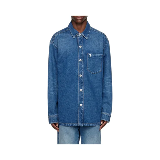 Long-Sleeved Denim Shirt