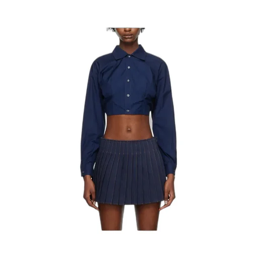 Long-Sleeved Cropped Shirt