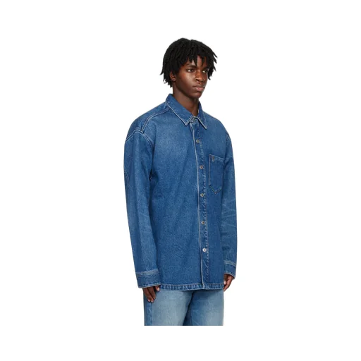 Long-Sleeved Denim Shirt