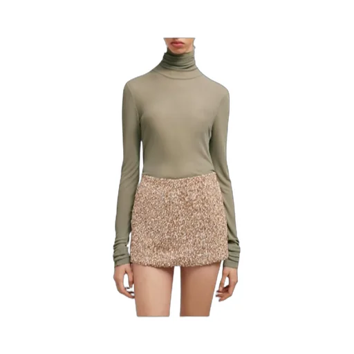 Ribbed Turtleneck Knitted Jumper