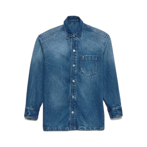 Long-Sleeved Denim Shirt
