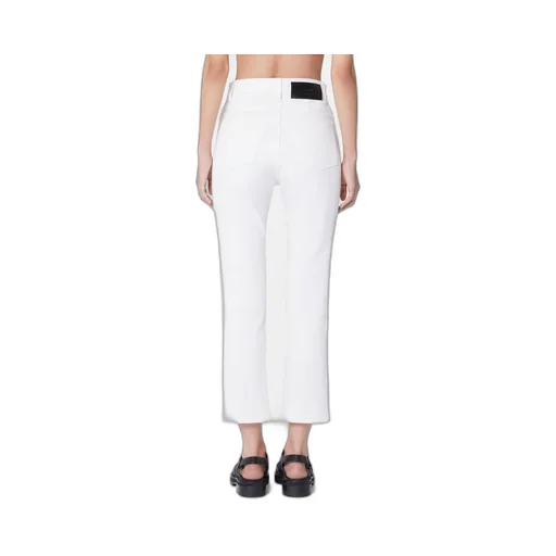 Wide Stretch Cropped Denim Jeans