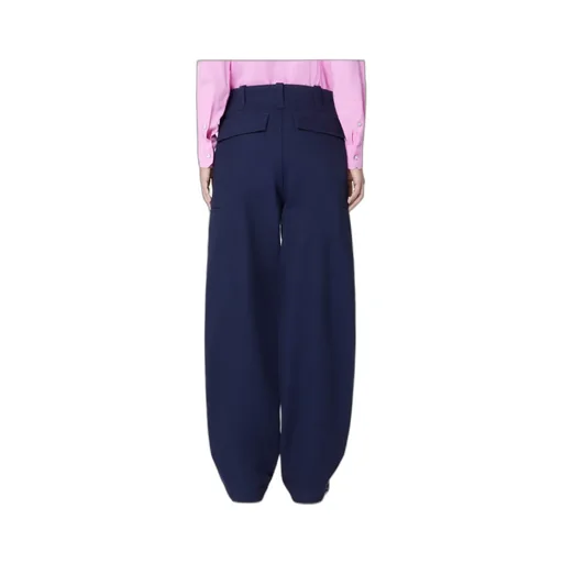 Cotton Wide-Leg Trousers