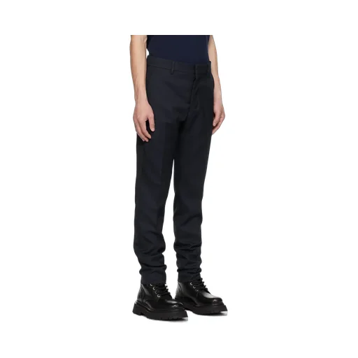 Mid-Rise Pressed Crease Trousers