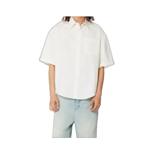 Button-Front Short-Sleeved Shirt