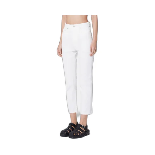 Wide Stretch Cropped Denim Jeans