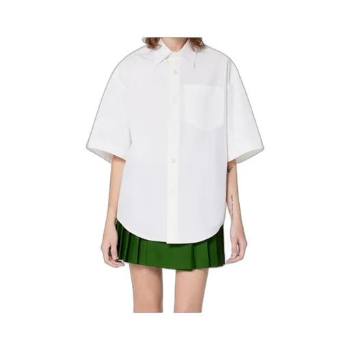 Button-Front Short-Sleeved Shirt