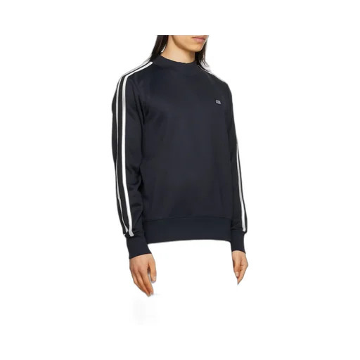 Logo Embroidered Side-Striped Sweatshirt