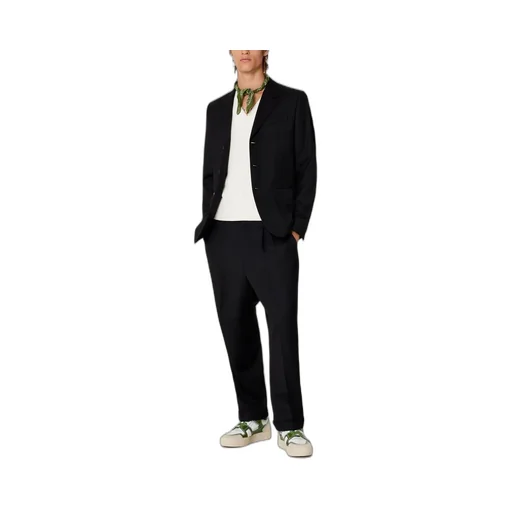 Pleated Turn-Up Brim Trousers