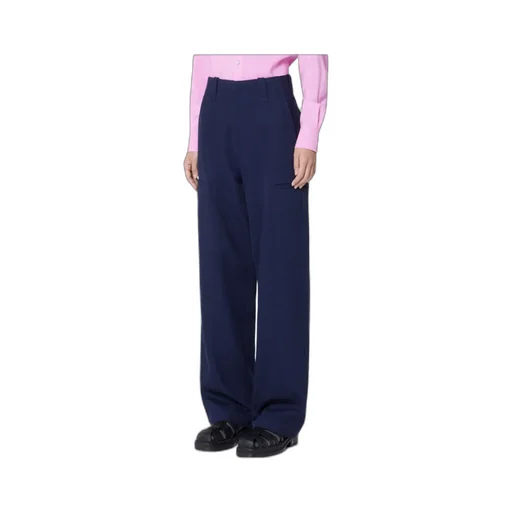 Cotton Wide-Leg Trousers