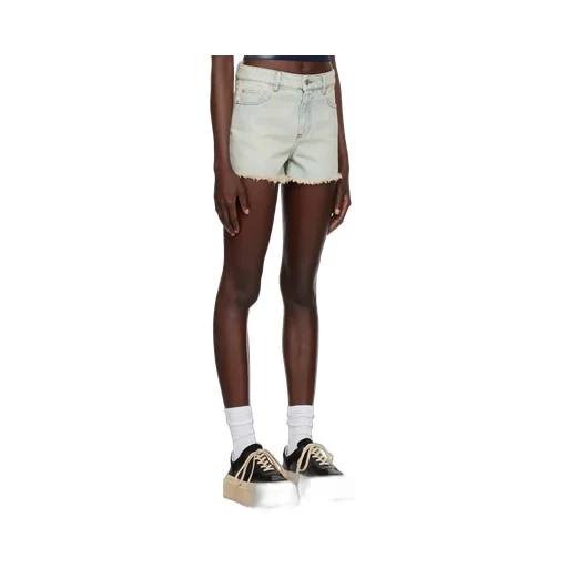 Raw-Cut Denim Shorts
