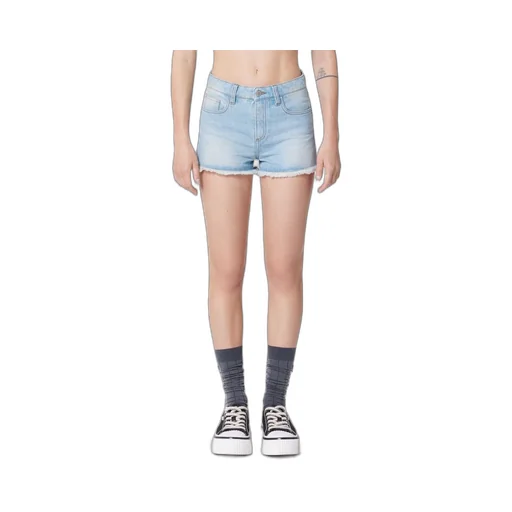 Raw-Cut Denim Shorts
