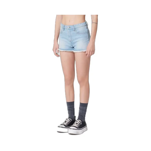 Raw-Cut Denim Shorts