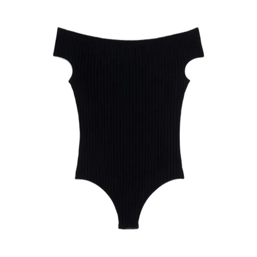 Off-Shoulder Ribbed Knit Bodysuit
