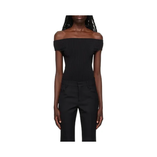 Off-Shoulder Ribbed Knit Bodysuit