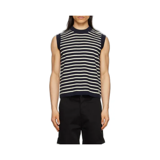 Stripe-Print Merino Vest