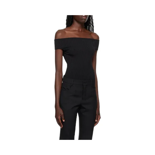 Off-Shoulder Ribbed Knit Bodysuit