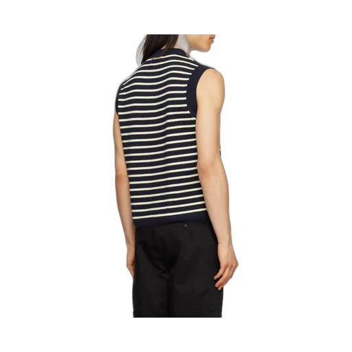 Stripe-Print Merino Vest